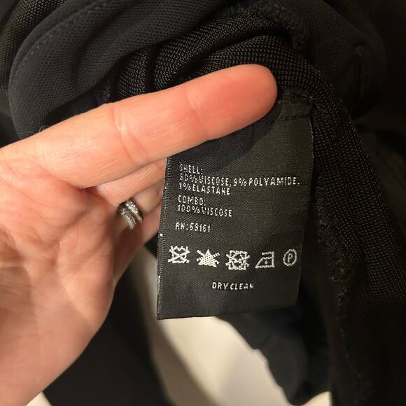 CARLISLE Black Sweater Blazer Button Front Pockets Chic Retro Glam US 14 Career - Picture 10 of 11